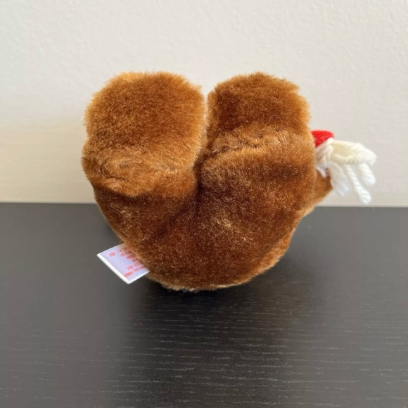 Fun World Bear Plush Christmas Ornament Santa Hat Scarf Vintage Stuffed Animal - Picture 5 of 8